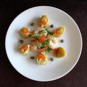 Равиоли с козьим сыром и копченым лососем (Дуэль)