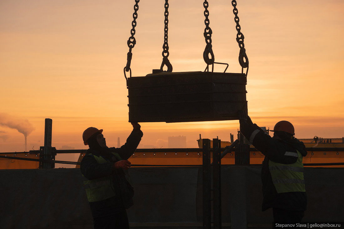 Строительство четвёртого моста через Обь в Новосибирске Строительство четвёртого моста через Обь в Новосибирске архитектура,Путешествия,фото