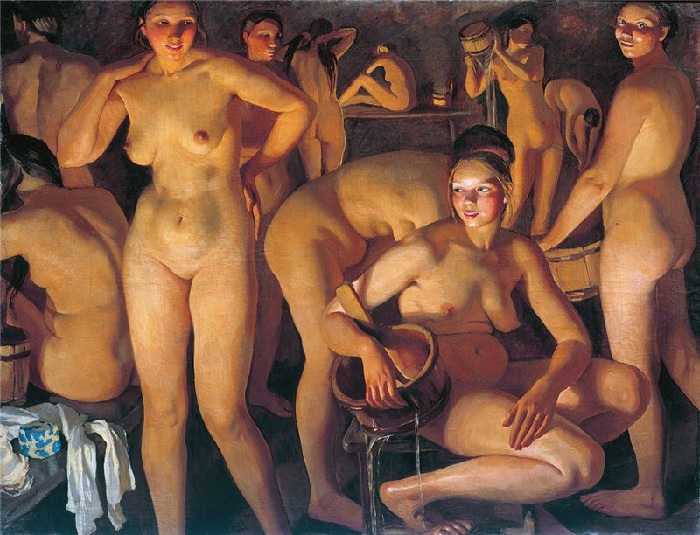 «Баня». (1913 г.). Автор: Зинаида Серебрякова. 