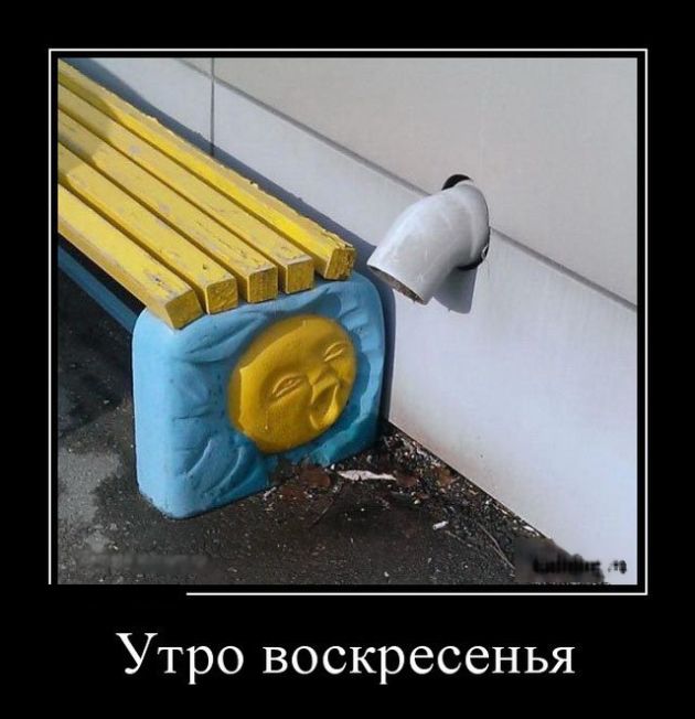 Утро воскресенья демотиватор, юмор