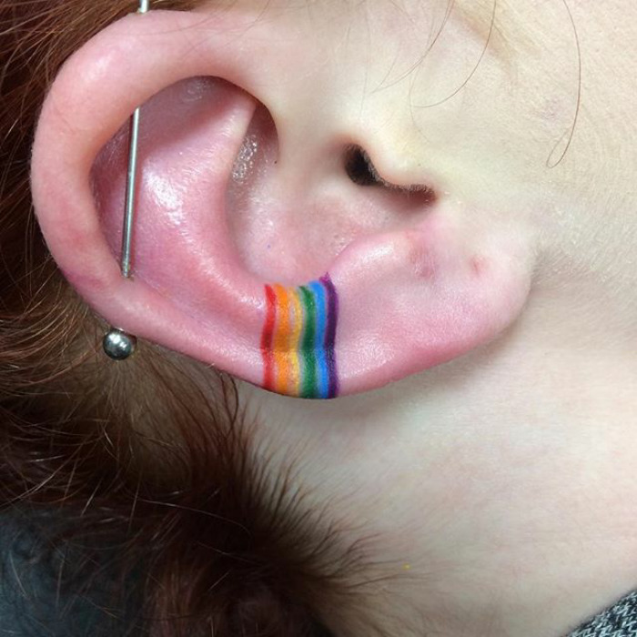 Helix Ear Tattoos