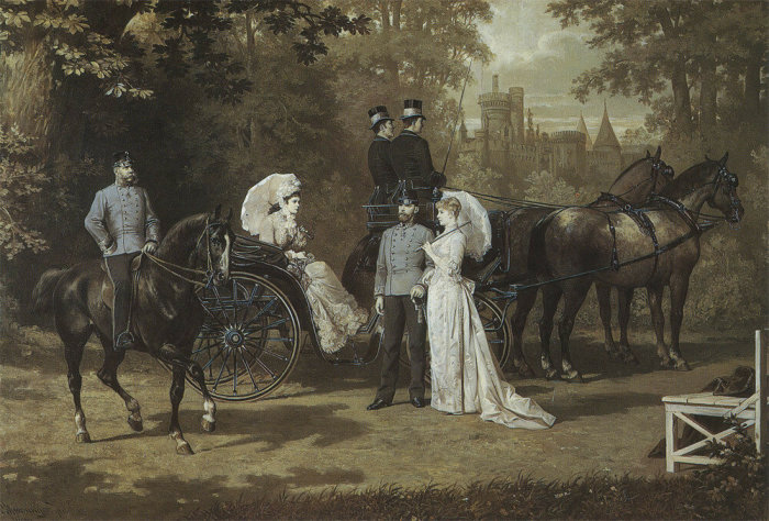 Франц Иосиф и Елизавета на прогулке, 1890 год. \ Фото: liveinternet.ru.