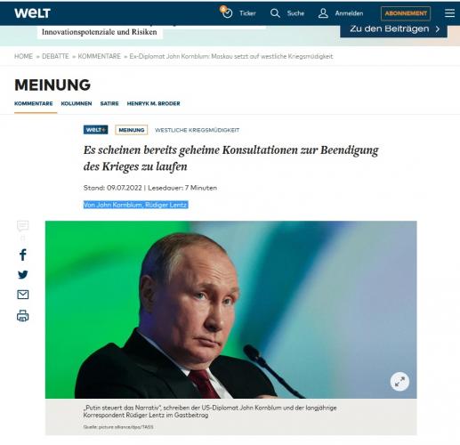 Идея мирного разрешения украинского конфликта овладевает умами на Западе геополитика