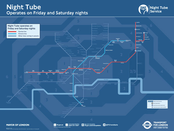 Night-Tube  «Ночное метро» заработает в Лондоне 19 августа Night Tube