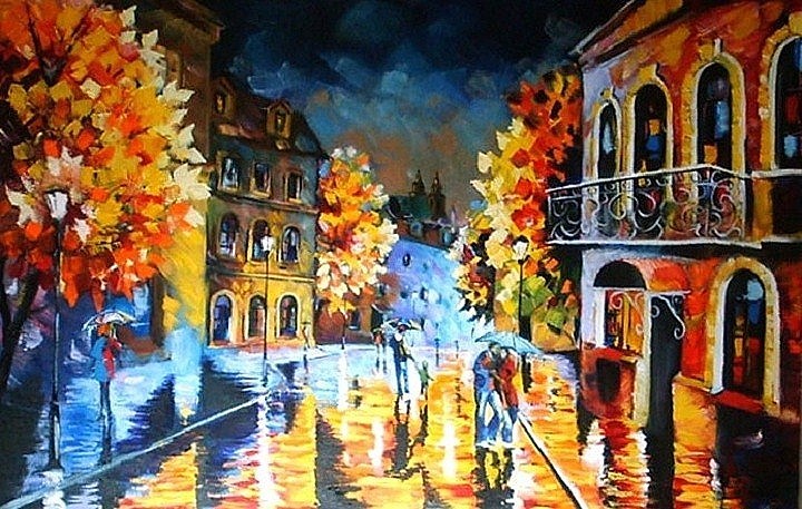 Отражение города. Живопись Романа Федосенко Отражение города. Живопись Романа Федосенко город