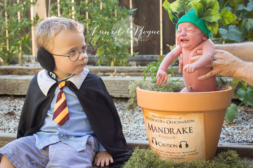 фотосессия с новорожденным в стиле Гарри Поттера