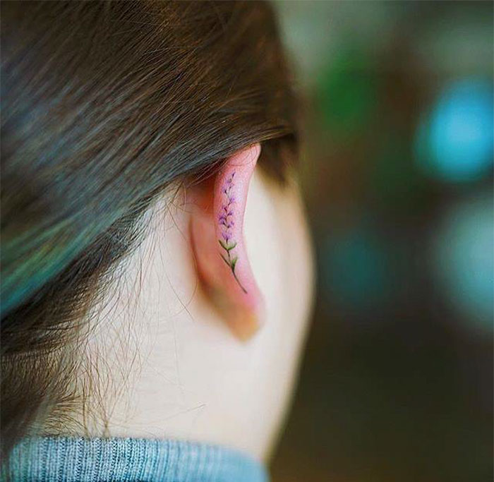 Helix Ear Tattoos