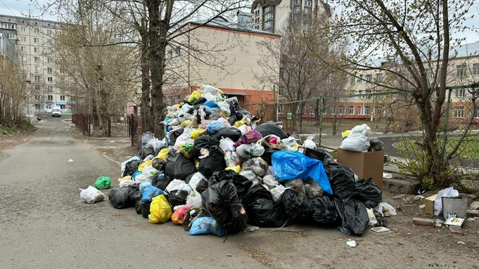 Барнаульцы пожаловались на огромную мусорную кучу рядом с центром