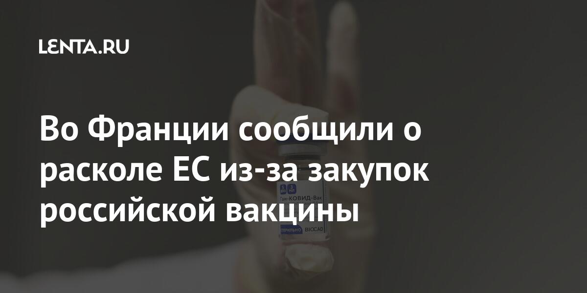 Во Франции сообщили о расколе ЕС из-за закупок российской вакцины вакцины, «Спутник, Евросоюза, марта, европейских, также, препарат, России, переговоры, российской, объявил, миллион, одобренные, закупить, захотела, Австрия, известно, стало, канцлер, медикаментыРанее