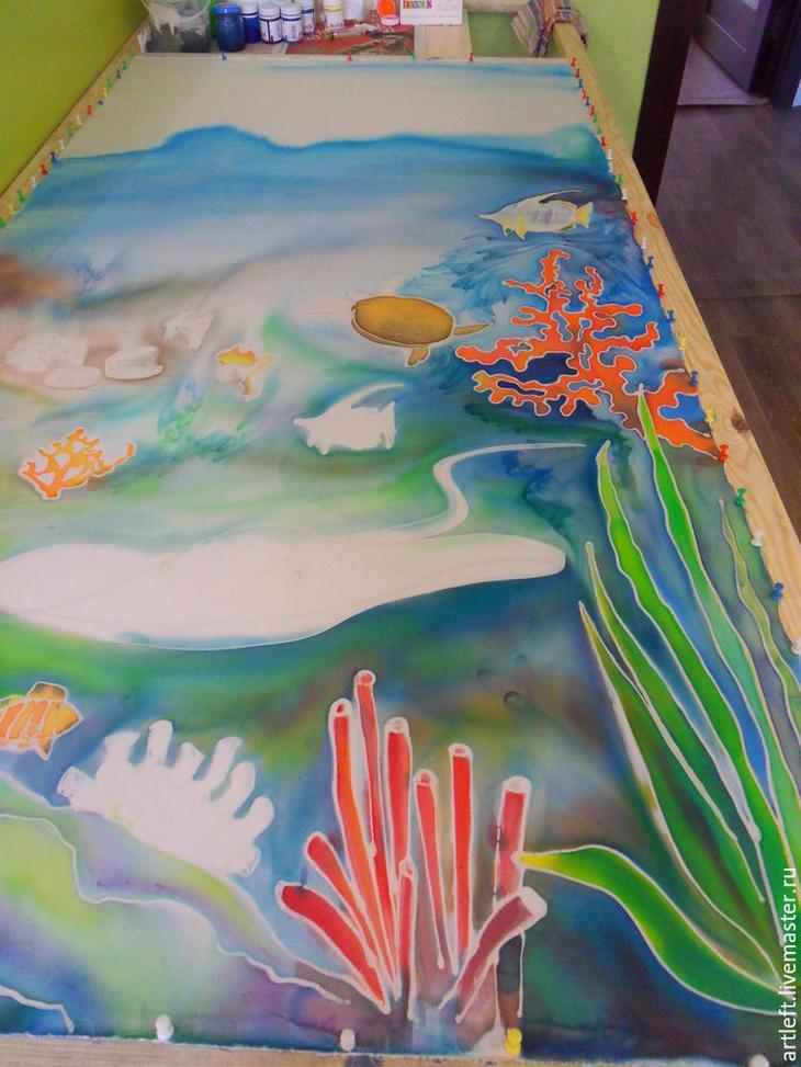 Создаем парео-трансформер в технике холодный батик парео