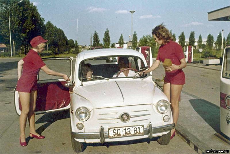 История бензозаправок (АЗС) в мире и СССР авто, автомобили, история