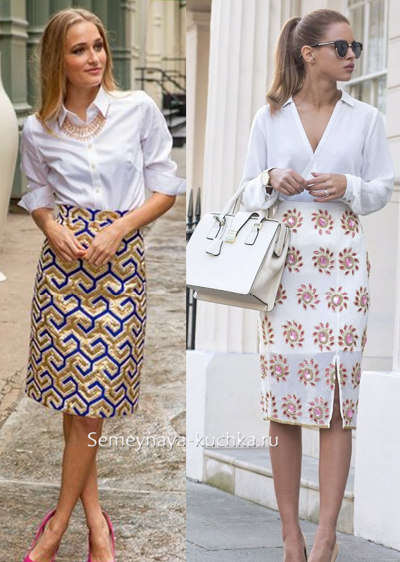 офисная юбка карандаш