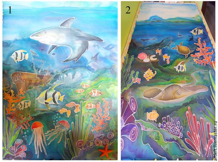 Создаем парео-трансформер в технике холодный батик парео