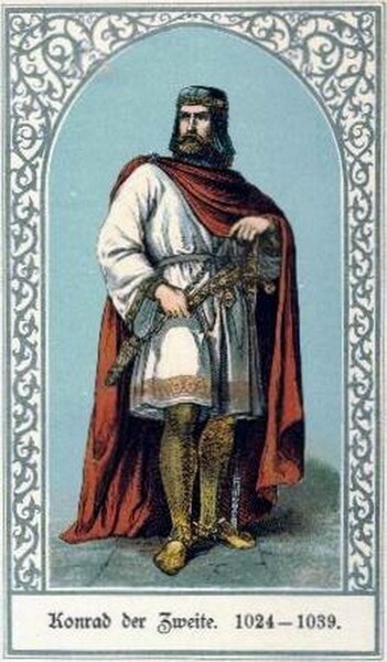 ​Император Конрад II. Апокрифическое изображение. commons.wikimedia.org - Западные походы Ярослава Мудрого  | Warspot.ru