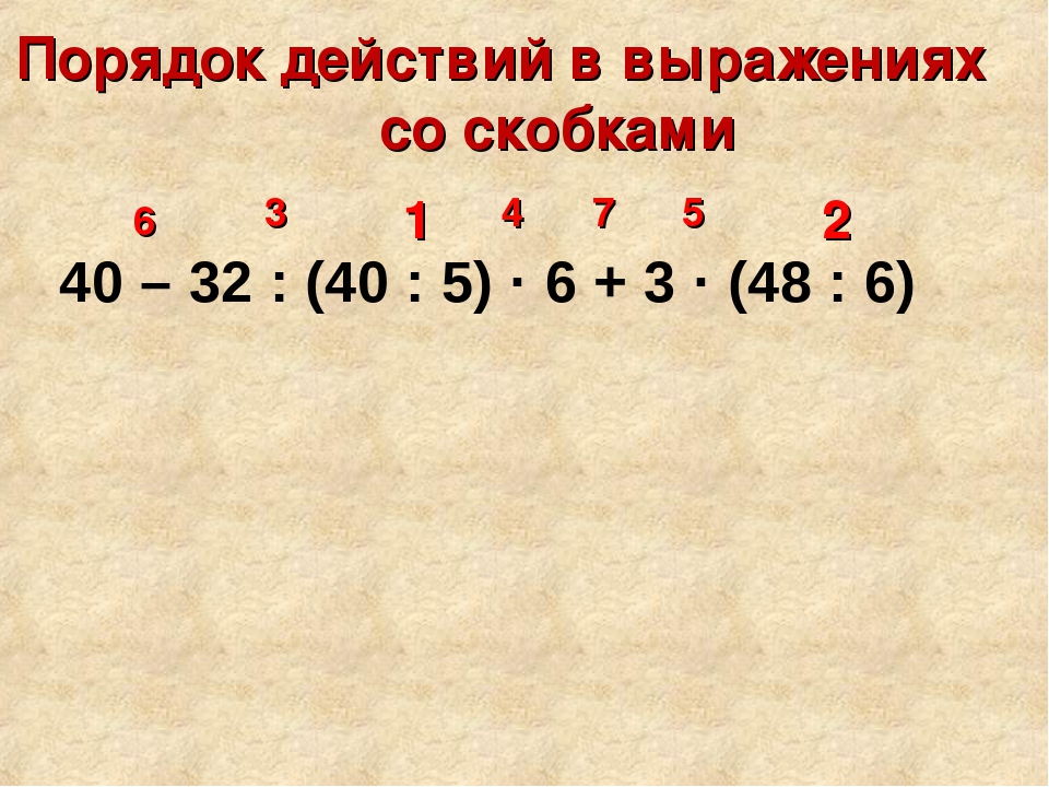 Картинка порядок действий в выражениях 2 класс