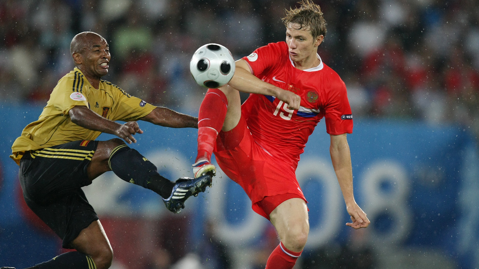 матч Россия - Испания на чемпионате Европы 2008