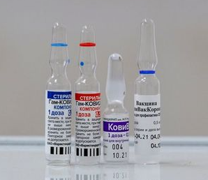 FILE PHOTO: A view shows vials containing Russian-made vaccines against the coronavirus disease (COVID-19) during a demonstration at a regional clinical medical and rehabilitation centre in Tver, Russia May 24, 2021. Vials contain vaccines Gam-COVID-Vac or Sputnik-V developed by the Gamaleya National Center of Epidemiology and Microbiology, CoviVac produced by the Chumakov Centre and EpiVacCorona made by Vector State Research Centre of Virology and Biotechnology. REUTERS/Tatyana Makeyeva/File Photo