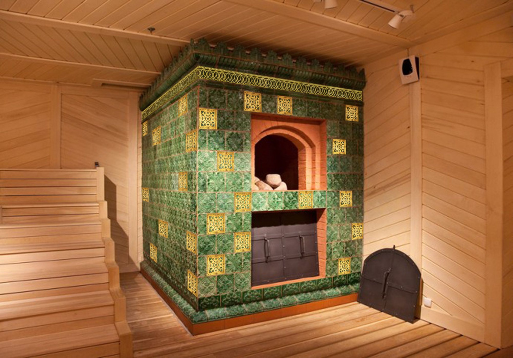 Печь из кирпича и чугуна