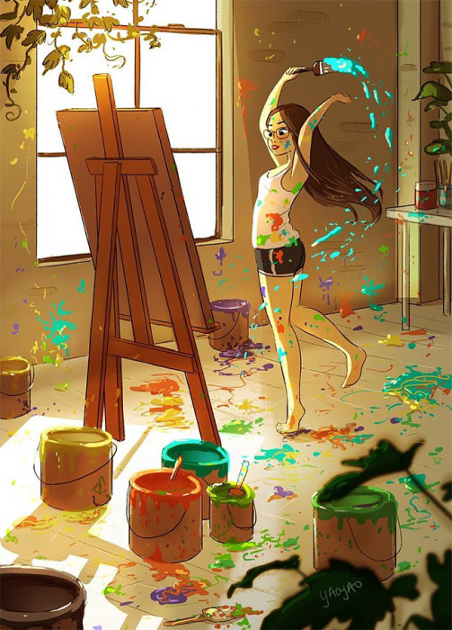 Почувствовать себя безумным художником. Автор: Yaoyao Ma Van.