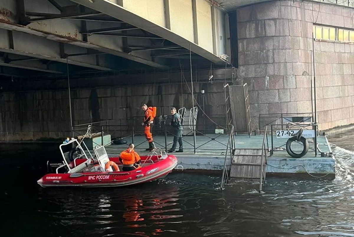 Группа нетрезвых петербуржцев угнала понтон и врезалась на нем в опору моста