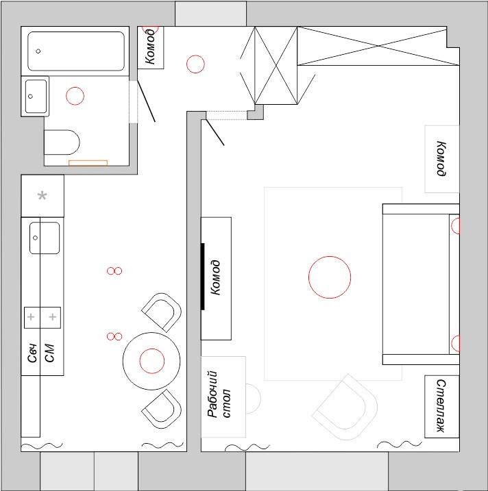 До и после: 35 кв.м — квартира для «мамы с характером» идеи для дома,интерьер и дизайн