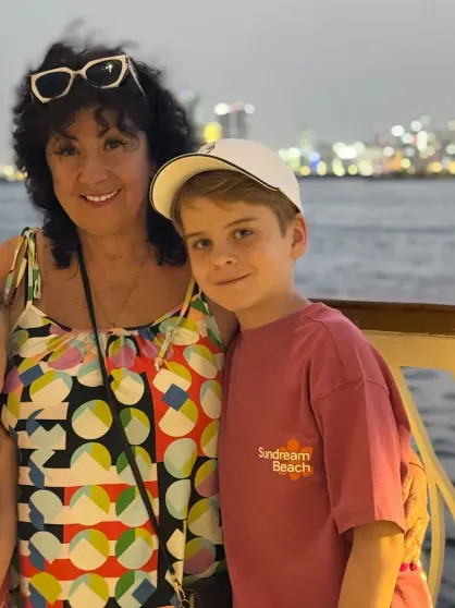 Валентина Лазарева с внуком