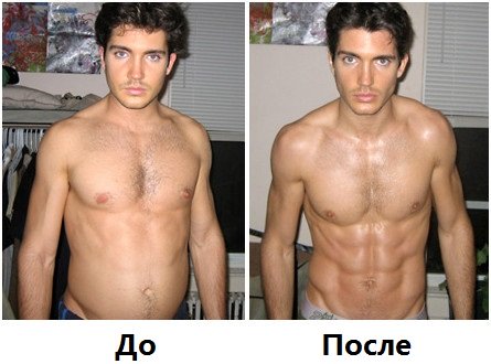 Бодибилдинг, до и после применения кленбутерол