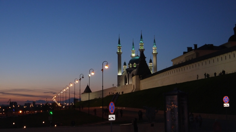 Ночная Казань особенно привлекательна для романтических прогулок