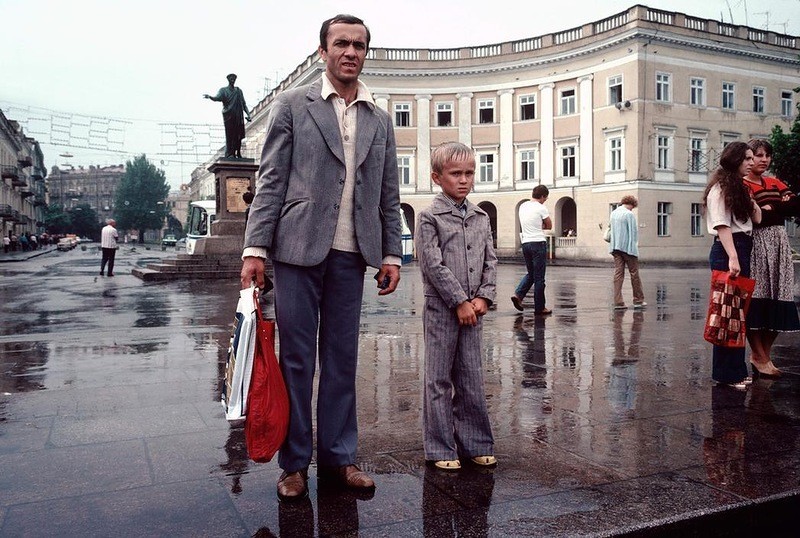 Одесса в дождливый день 1981 год, СССР, история, люди, фото