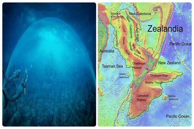 Часть Зеландии возвышается над водой и соединяется с недавно заселенным островом к юго-востоку от Австралии: Новой Зеландией. Где есть и норы хоббитов, и суровые, великолепные пейзажи.
