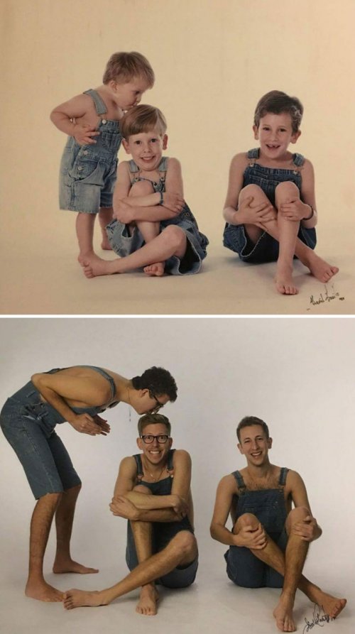 Воссозданные семейные фотографии, которые доказывают, что время не властно над самым важным Воссозданные семейные фотографии, которые доказывают, что время не властно над самым важным