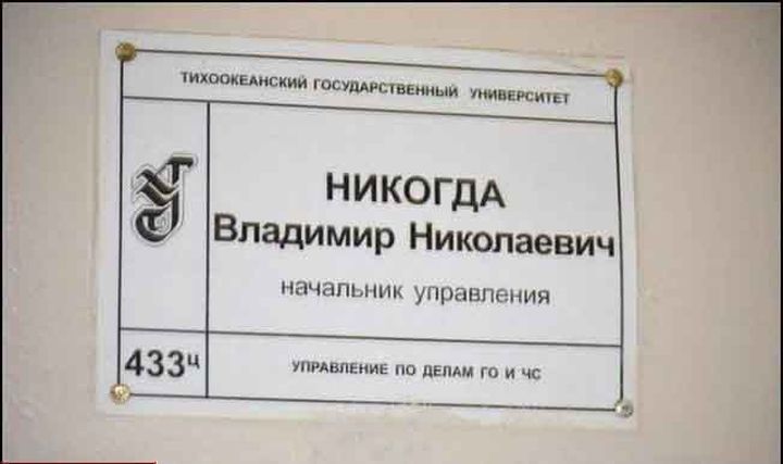 Говорящие фамилии