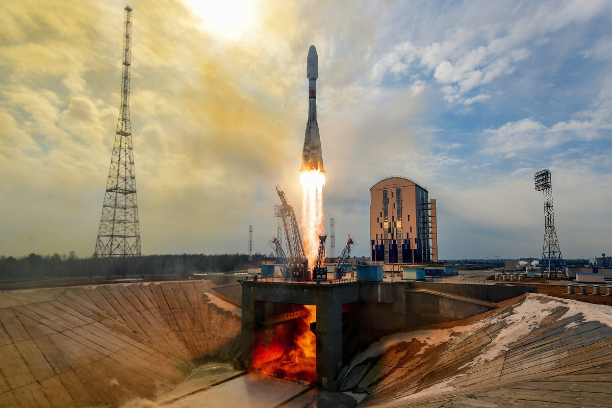 Старт ракеты с космодрома Восточный