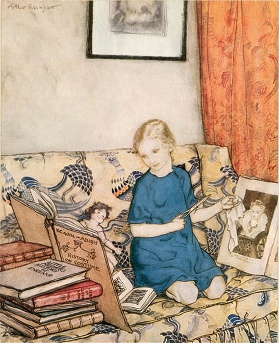 Артур Рэкхем «Портрет дочери, Барбары», 1915