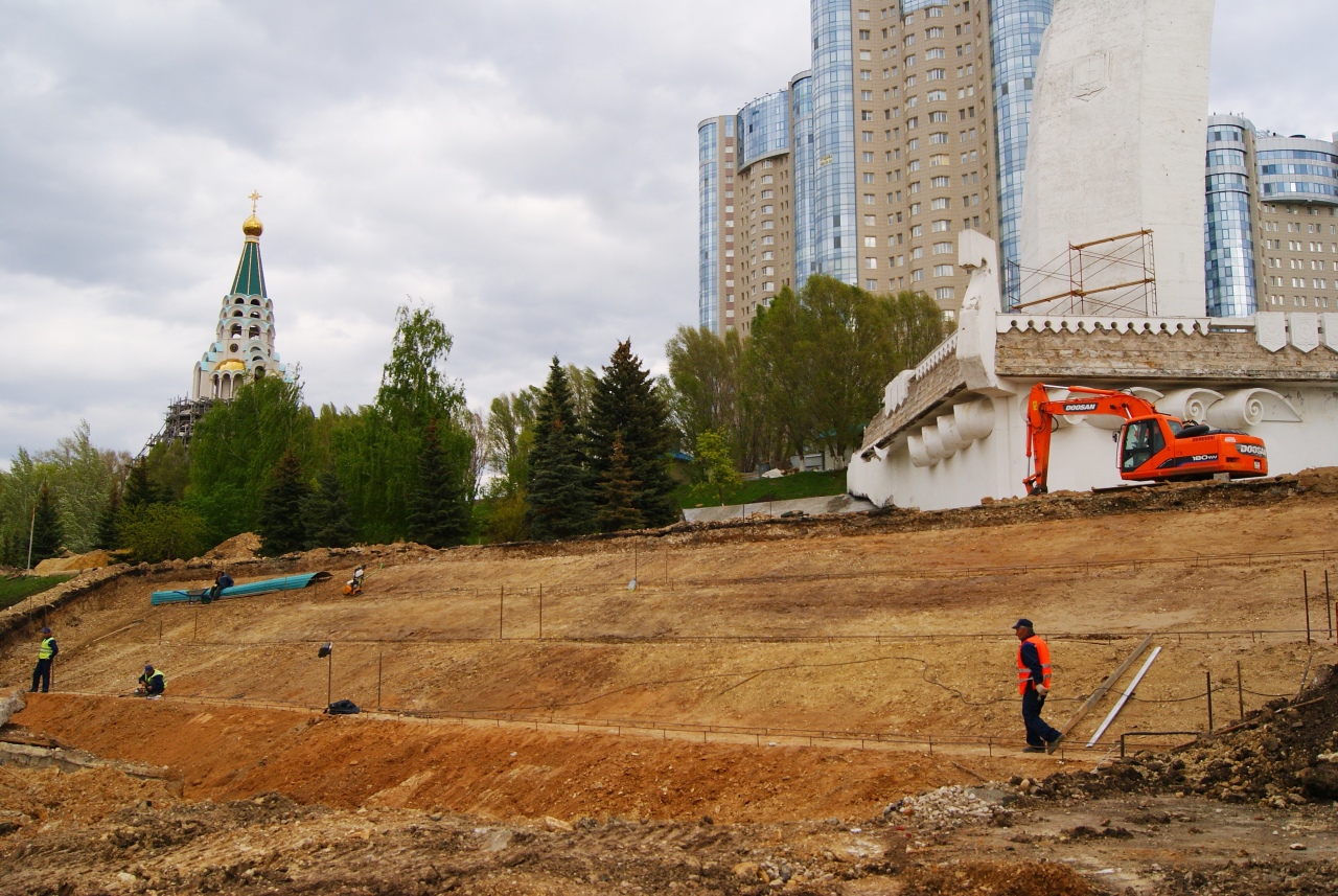 Строительство набережной. 4 Очередь набережной. Застройка у ладьи. Силикатный овраг. Строительство набережной Самара.