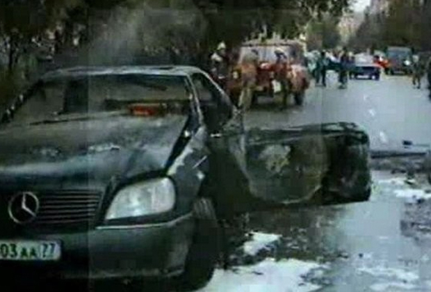 Взорванный Mercedes Сергея Тимофеева (Сильвестр)