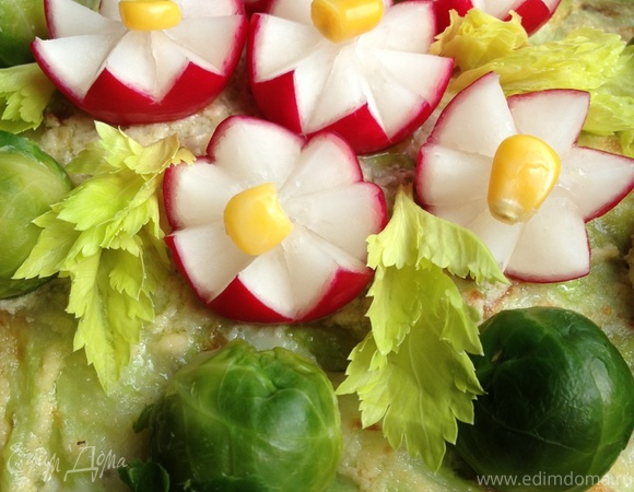 Капустный "Наполеон" с кремом из пармезана Закуски,овощные блюда