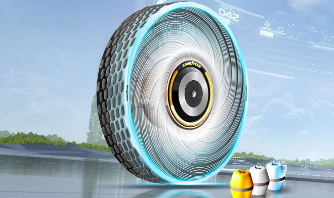 Шина Goodyear reCharge сможет восстанавливать саму себя