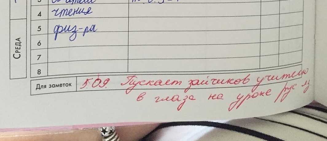  22 по-настоящему странных послания из школьных дневников дневник, прикол, школа, школьный дневник, юмор