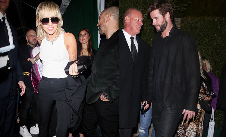 Майли Сайрус и Лиам Хемсворт впервые встретились после развода