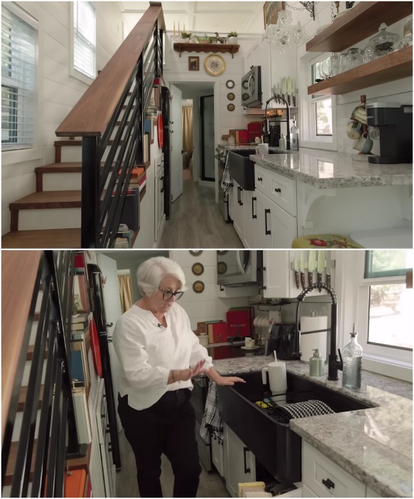 Прекрасно оборудованная кухня.