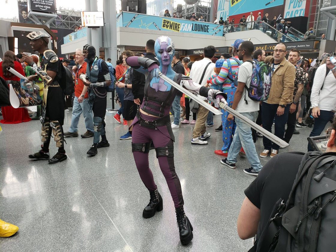 Креативные посетители "Comic Con-2019" в Нью-Йорке comic con-2019,Игры,косплей