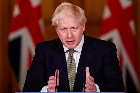 Prime Minister Boris Johnson in London, Britain October 12, 2020. REUTERS/Toby Melville