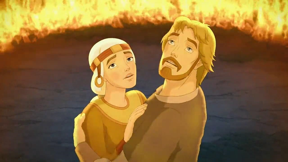 Кадр из мультфильма про Петра и Февронию 