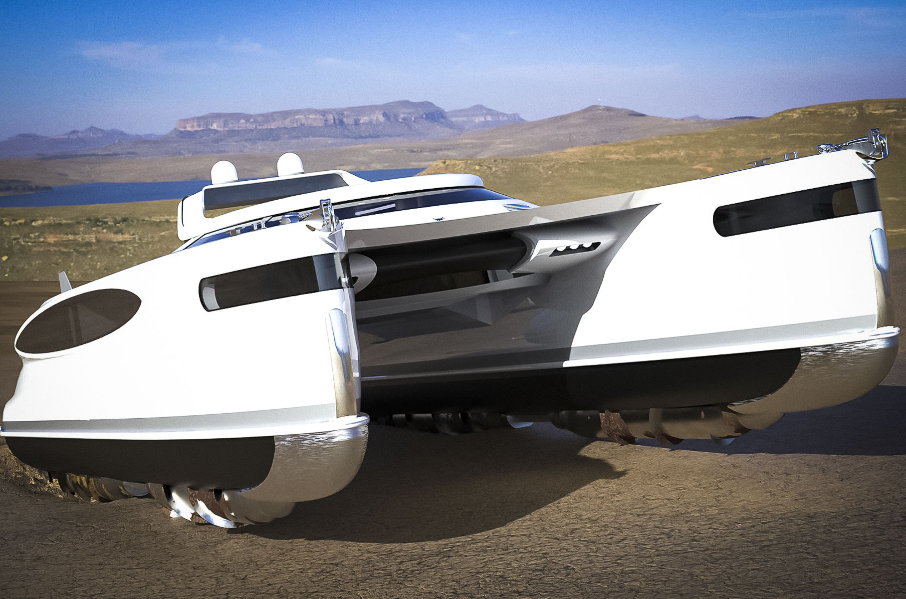 Посмотрите на 25-метровый катамаран-амфибию с Tesla на борту за 30 миллионов долларов Посмотрите на 25-метровый катамаран-амфибию с Tesla на борту за 30 миллионов долларов Новости