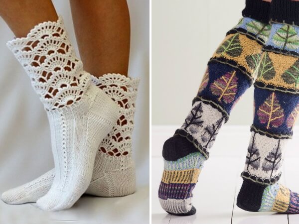 Красивые вязаные носки: 40 идей для вязания спицами