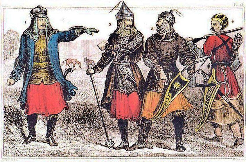 Черкесские князья и дворяне (гравюра конца XVIII в.).
