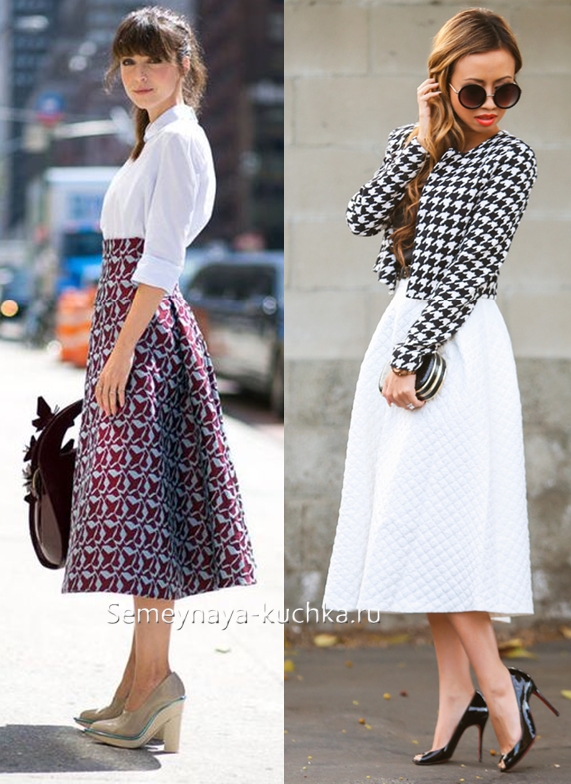 офисная юбка колокол