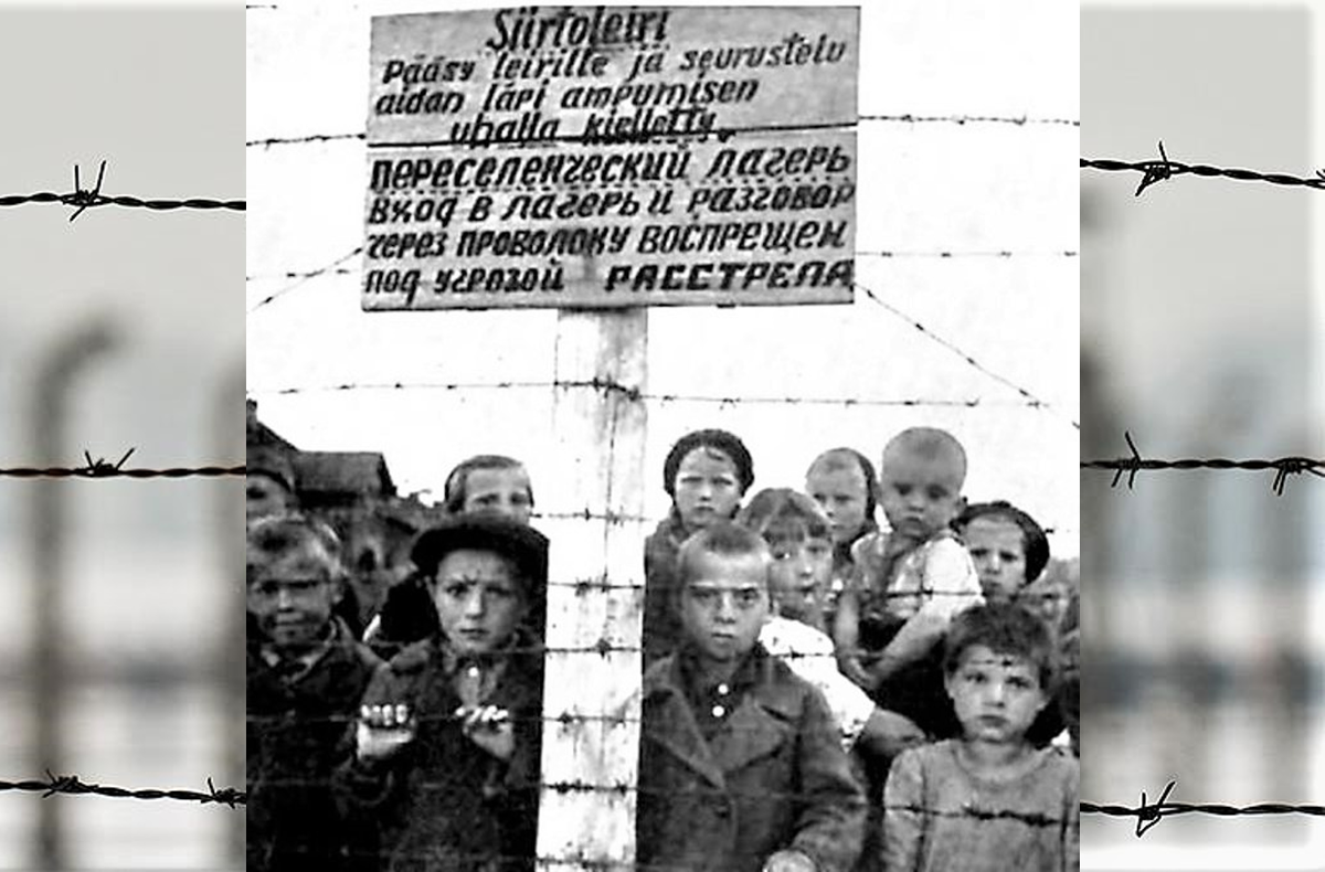 Советские дети-узники 6-го финского концлагеря в Петрозаводске. 