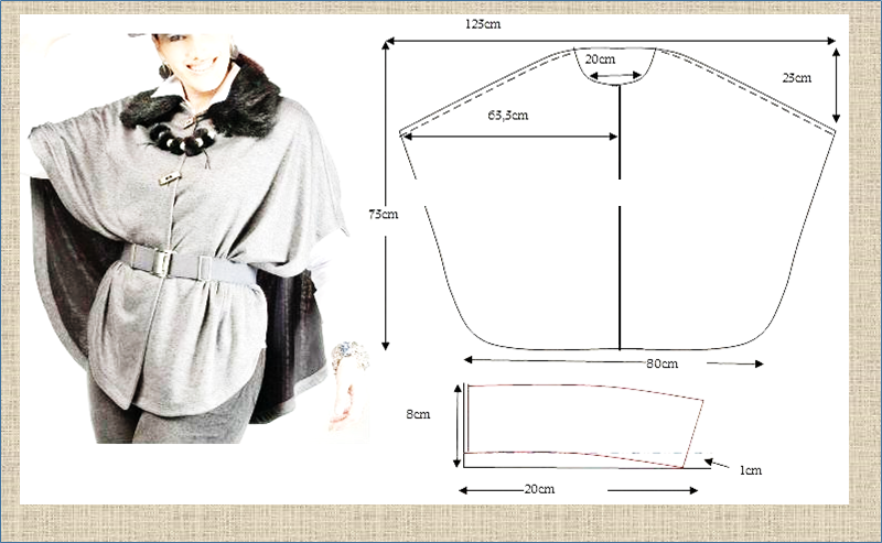 Весенние кейпы и пончо - 70 моделей и выкройки - шьем и ждем прекрасную весну выкройки,мода,одежда
